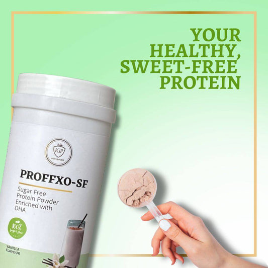IGP MEDI VENTURES  PROFFXO-SF Sugar-Free Protein Powder | Vitamins & Minerals | Vanilla Flavor, 200gm
