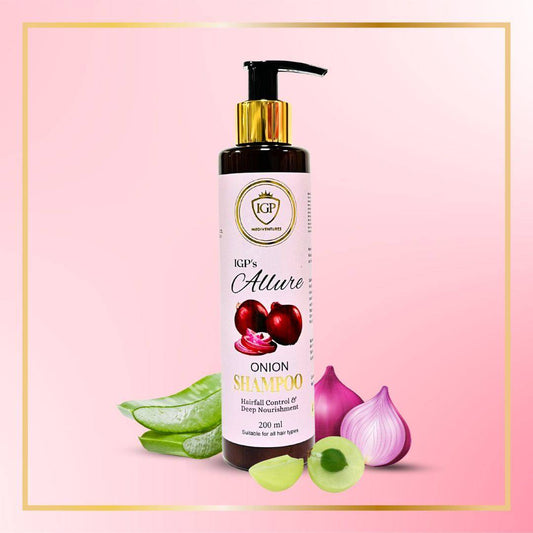 IGP MEDI VENTURES  Allure Onion Shampoo | For Hair nourishment | For all hair types | 200ml