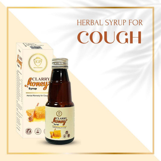 IGP MEDI VENTURES  CLARRY HONEY Syrup | Honey, Tulsi, Mint and curcumin for Cough and Cold - 100ml